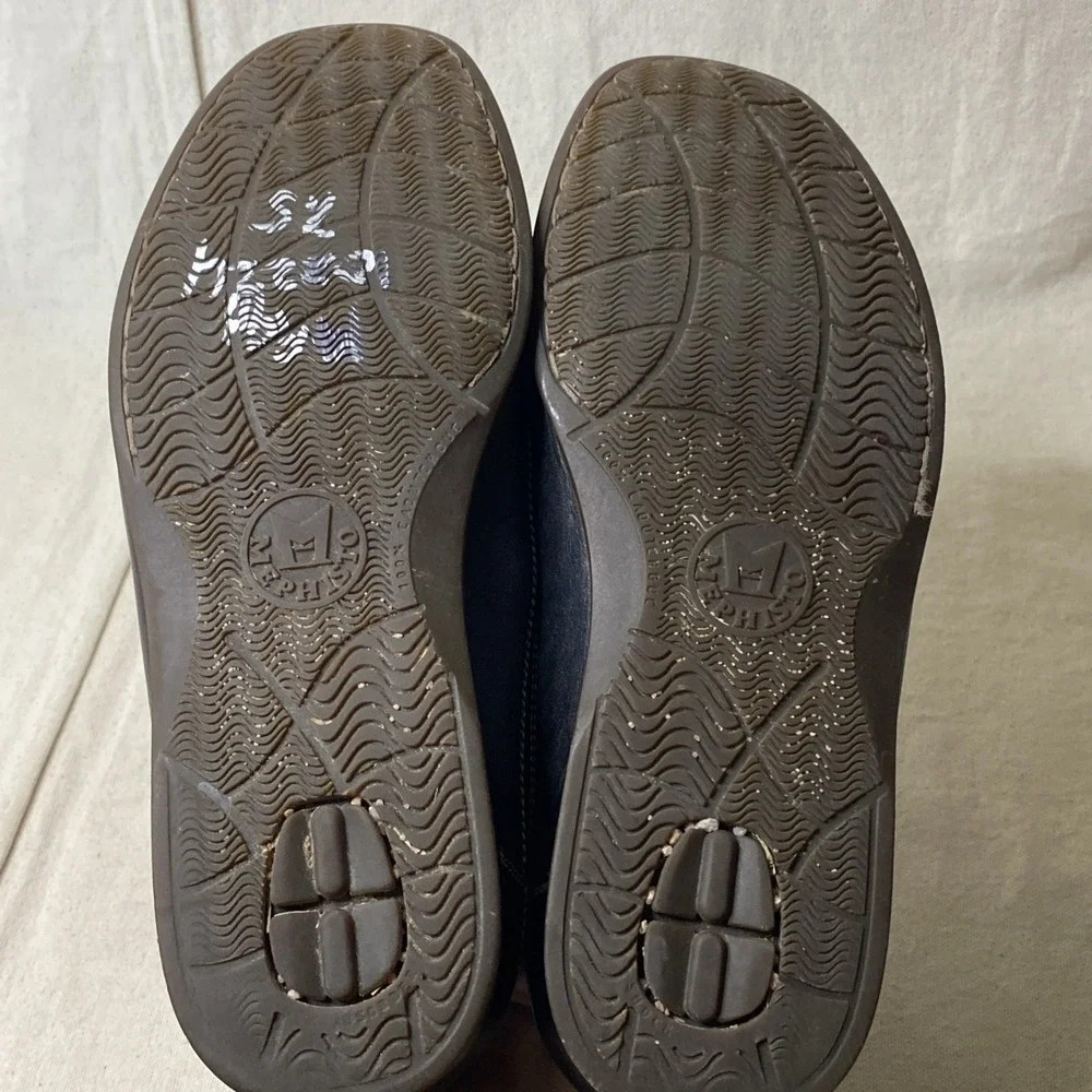 Mephisto Baduard Loafer Shoes Mens 7.5 Brown Nubuck Cool Air Comfort Moc Sip On